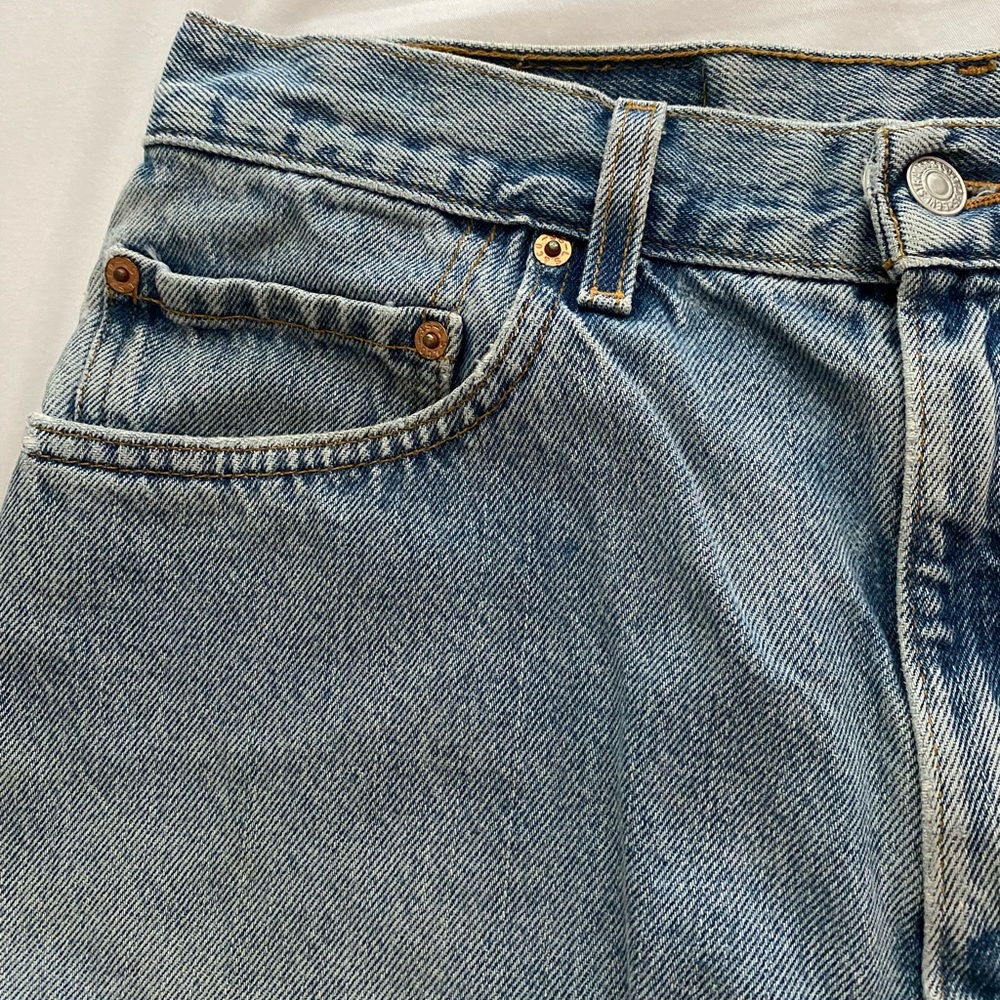 Custom distressed Levi’s jeans